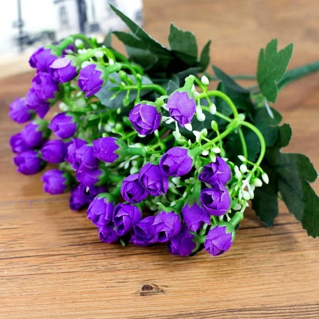 36 heads/ 1 Bunch Artificial Flowers Party Silk fake Flowers Peonies For Home Party Chrismas DIY Wedding Decoration Bouquet