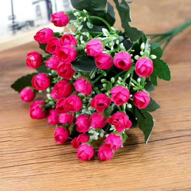 36 heads/ 1 Bunch Artificial Flowers Party Silk fake Flowers Peonies For Home Party Chrismas DIY Wedding Decoration Bouquet