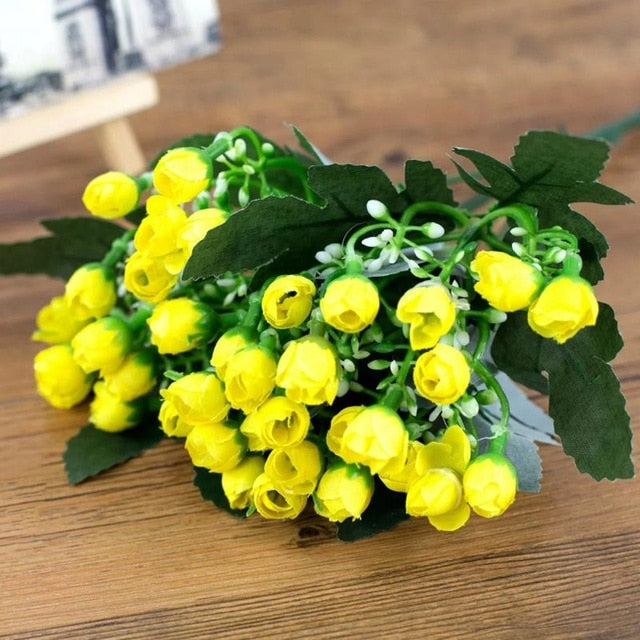 36 heads/ 1 Bunch Artificial Flowers Party Silk fake Flowers Peonies For Home Party Chrismas DIY Wedding Decoration Bouquet