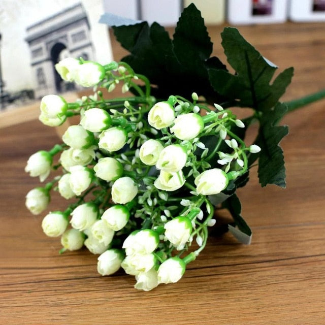 36 heads/ 1 Bunch Artificial Flowers Party Silk fake Flowers Peonies For Home Party Chrismas DIY Wedding Decoration Bouquet